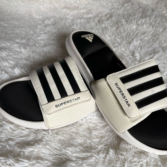 Adidas 5G Superstar Cloudfoam Slides Men’s size 11 Black White 3 stripe sandals main image 8